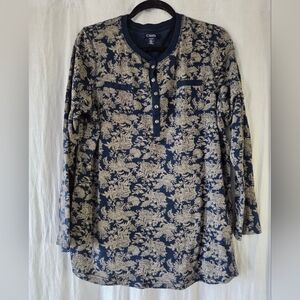 Chaps | Floral Print Henley